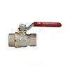 Кран шаровой DADO латунь никель R910 Ду 80 Ру28 ВР полнопроходной рычаг красный Giacomini R910X030