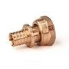 Муфта для PE-X труб аксиальная бронза Дн 40х1 1/2" с накидной гайкой RX+ Рехау 14563443001