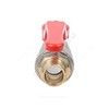 Кран шаровой латунь никель Эксперт Ду 32 Ру40 ВР/НР полнопроходной рычаг красный Dist Н124Р, миниатюра — 6