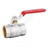 Кран шаровой латунь никель BS1152A Ду 32 Ру25 ВР полнопроходной рычаг красный Tecofi BS1152A-02PF0032 — 1