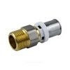 Муфта МП латунь никель пресс Дн 20х3/4" НР ГОСТ 32415-2013 8001 Aquasfera 8001-04, миниатюра — 0