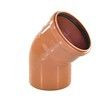 Отвод PP-B коричневый Дн 160х45гр б/нап в/к VALFEX 30102160, миниатюра — 2