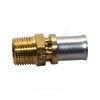 Муфта для МП/PE-X труб латунь пресс Дн 16х3/4" НР RM107 Giacomini RM107Y043, миниатюра — 1