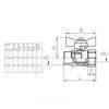 Кран шаровой латунь ПРАКТИК 131 Ду 15 Ру16 ВР/НР бабочка красная аналог 11б27п1 ГАЛЛОП 103253 — 4