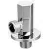 Клапан (вентиль) латунь бытовой хром угловой 1077 G1/2"х3/8" Ру16 НР Aquasfera 1077-03