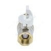 Кран шаровой латунь никель 1102 Standard Ду 20 Ру30 ВР полнопроходной бабочка белая Aquasfera 1102-02 . — 7
