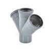 Крестовина PP-H 1-плоскостная серый Дн 110х110х110х45гр б/нап в/к VALFEX 27111110