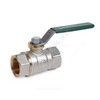 Кран шаровой латунь хром R250W Ду 25 Ру35 ВР рычаг зеленый Giacomini R250WX025 — 1