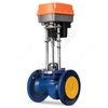 Клапан запорно-регулирующий чугун TRV односедельный Ду 15 Ру16 фл Kvs=1м3/ч с эл/приводом 3-х позиционным TSL-1600-25-1-230-IP67 230В Теплосила TRV-15-1-101, миниатюра — 0