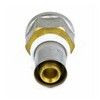 Муфта МП латунь никель пресс Дн 26х3/4" ВР ГОСТ 32415-2013 8002 Aquasfera 8002-05