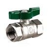 Кран шаровой латунь хром R251W Ду 32 Ру35 ВР бабочка зеленая Giacomini R251WX026 — 1