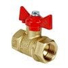 Кран шаровой латунь 11Б27фт1М Ду 32 Ру40 ВР бабочка красная VALFEX VF.217.LB1.114.N/P59