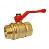 Кран шаровой латунь Стандарт 221 аналог 11б27п1 Ду 40 Ру16 ВР/НР рычаг красный ГАЛЛОП 103194 — 2