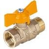 Кран шаровой латунь газ Стандарт Ду 20 Ру40 ВР/НР полнопроходной бабочка Dist 422Б