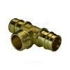 Тройник для PE-X труб радиальный латунь Дн 20х1/2"х20 НР РОС