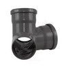Крестовина PP-H 2-плоскостная серая HT HTED Дн 110х110х110х87гр б/нап в/к Ostendorf 115940
