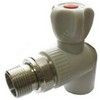 Кран шаровой PP-R серый Дн 25х3/4" НР угловой для радиатора VALFEX 10148025Г — 3