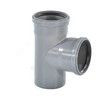 Тройник PP-H серый Дн 110х110х87гр б/нап в/к VALFEX 24110110 — 7