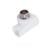 Тройник PP-R комбинированный белый Дн 20х1/2" НР PRO VALFEX 10128020-PRO, миниатюра — 0