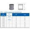Муфта PP-H ремонтная серая HT HTU Дн 110 б/нап в/к Ostendorf 115500, миниатюра — 2