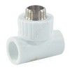 Тройник PP-R комбинированный белый Дн 20х3/4" НР RTP (РосТурПласт) 16267 — 1