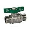 Кран шаровой латунь хром R253W Ду 25 Ру35 НР бабочка зеленая Giacomini R253WX005, миниатюра — 2
