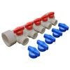 Коллектор PP-R серый Дн 32х20 на 5 выходов с кранами VALFEX 101133205Г, миниатюра — 1