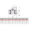 Кран шаровой латунь хром мини R694 Ду 15 Ру16 ВР/НР флажок красный/синий/зеленый с набором цветных вставок Giacomini R694X003, миниатюра — 3