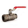 Кран шаровой латунь Ду 15х1/2" Ру50 ВР/обжим рычаг красный STAHLMANN SVLF1501/2NEF, миниатюра — 0