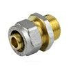 Муфта МП латунь никель обжим Дн 20х3/4" НР ГОСТ 32415-2013 7001 Aquasfera 7001-04 — 1