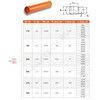 Труба НПВХ с раструбом коричневая Дн 110х3,2 б/нап L=1,0м в/к SN8 Хемкор 1491026 — 2