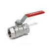Кран шаровой латунь хром R250D Ду 100 Ру28 ВР рычаг красный Giacomini R250X011, миниатюра — 0