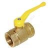 Кран шаровой латунь газ 11б27п4 Ду 32 Ру16 ВР полнопроходной рычаг Цветлит ZW10115, миниатюра — 0
